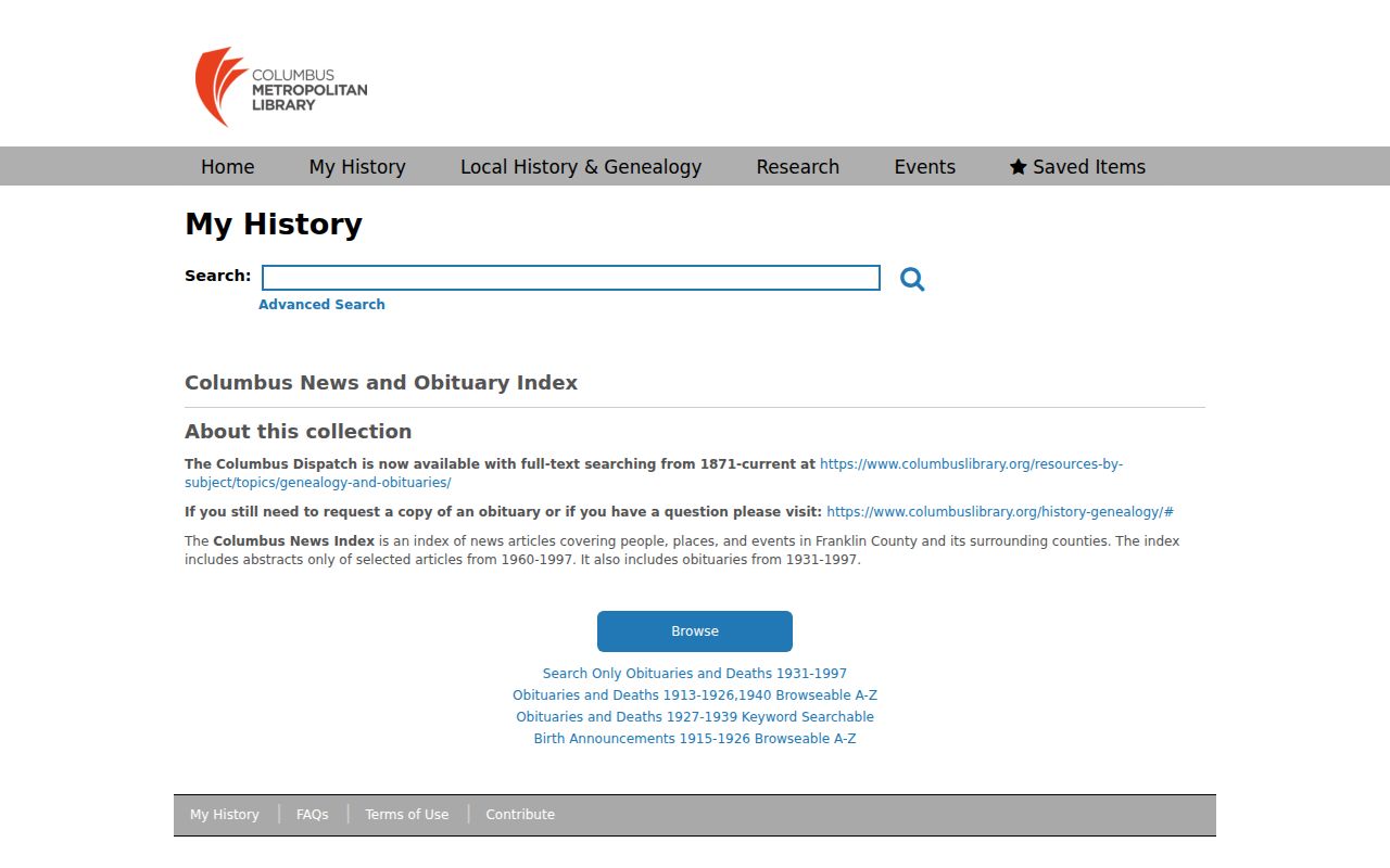 Truro Township city directory Columbus news and obituary index
