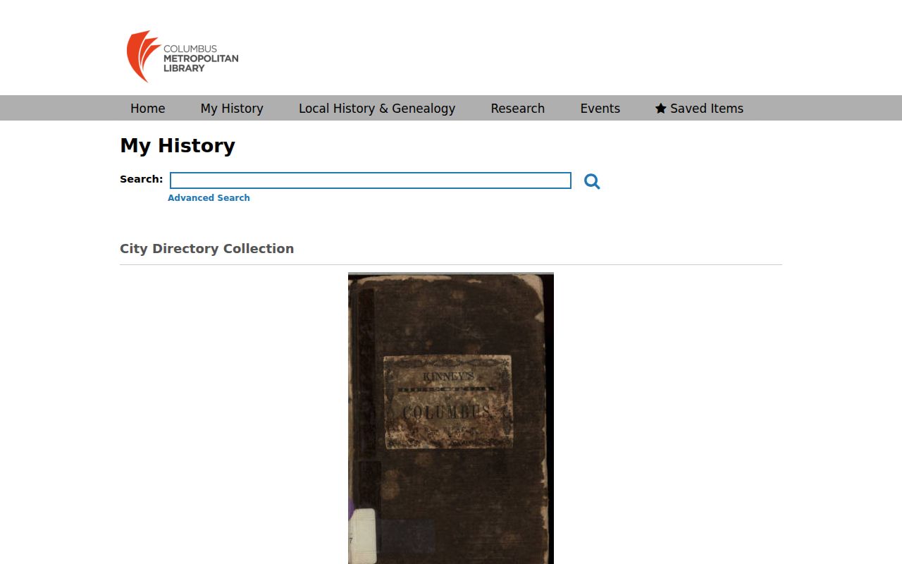 Truro Township city directory digitized Columbus collection