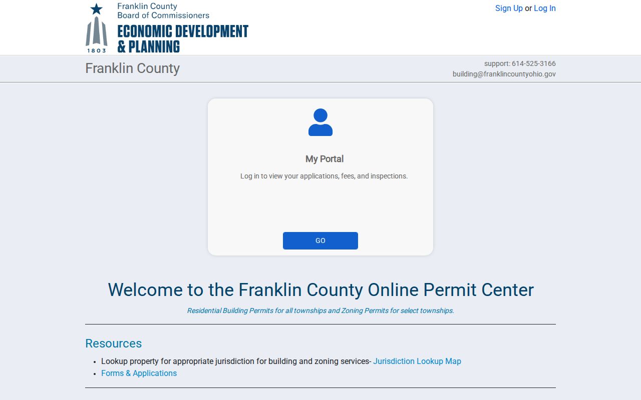 Truro Township street directory Franklin County permit portal